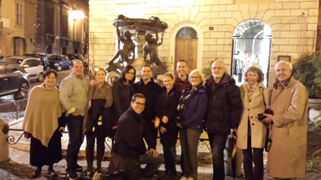 Group picture Dusk walking tour of Rome