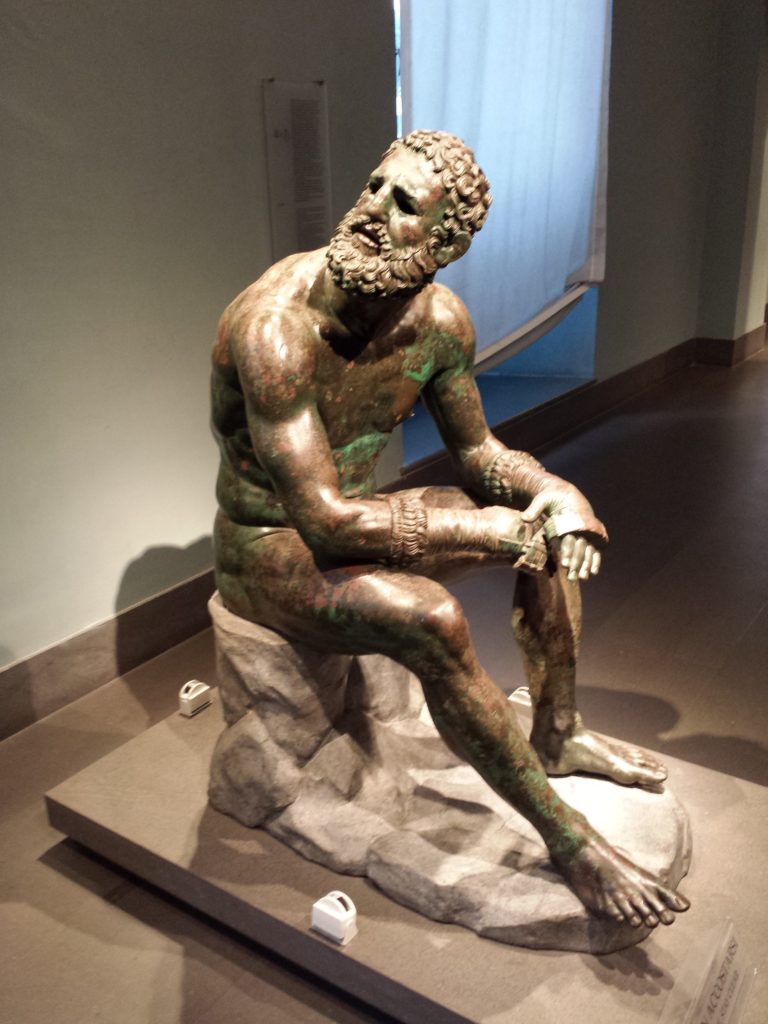 Statue of the boxuer at Palazzo Massimo in Rome