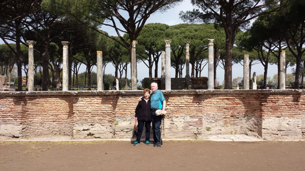 Inside the Theater house of Ostia Antica