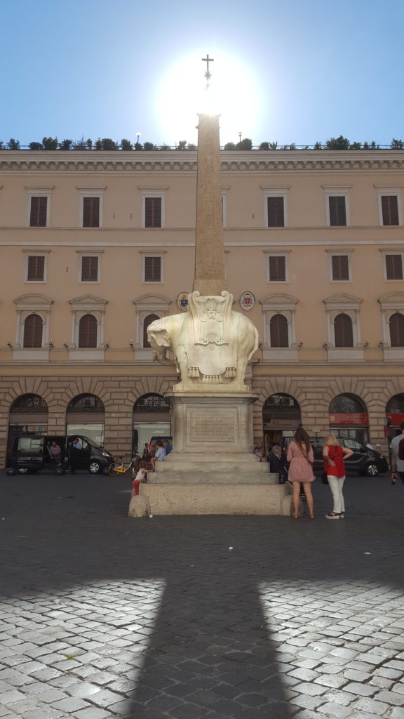 Piazza della Minerva where the Criminal tour of Rome begins